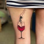 Фото татуировки с вином 02.07.2020 №056 -wine tattoo- tatufoto.com