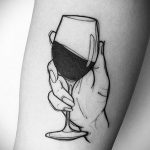 Фото татуировки с вином 02.07.2020 №060 -wine tattoo- tatufoto.com