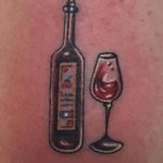 Фото татуировки с вином 02.07.2020 №061 -wine tattoo- tatufoto.com