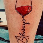 Фото татуировки с вином 02.07.2020 №063 -wine tattoo- tatufoto.com