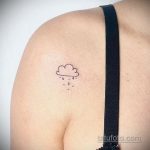 Фото татуировки с дождем 18.07.2020 №003 -rain tattoo- tatufoto.com