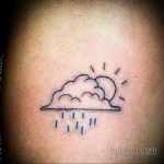 Фото татуировки с дождем 18.07.2020 №016 -rain tattoo- tatufoto.com