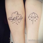 Фото татуировки с дождем 18.07.2020 №033 -rain tattoo- tatufoto.com