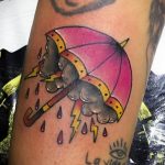 Фото татуировки с дождем 18.07.2020 №046 -rain tattoo- tatufoto.com