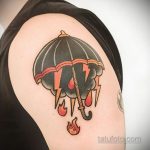 Фото татуировки с дождем 18.07.2020 №048 -rain tattoo- tatufoto.com