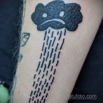 Фото татуировки с дождем 18.07.2020 №050 -rain tattoo- tatufoto.com