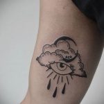 Фото татуировки с дождем 18.07.2020 №051 -rain tattoo- tatufoto.com