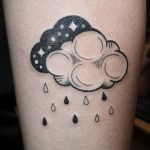 Фото татуировки с дождем 18.07.2020 №060 -rain tattoo- tatufoto.com