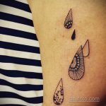 Фото татуировки с дождем 18.07.2020 №066 -rain tattoo- tatufoto.com