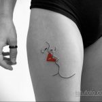 Фото татуировки с поцелуем 06.07.2020 №015 -kiss tattoo- tatufoto.com