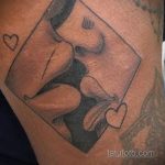 Фото татуировки с поцелуем 06.07.2020 №064 -kiss tattoo- tatufoto.com