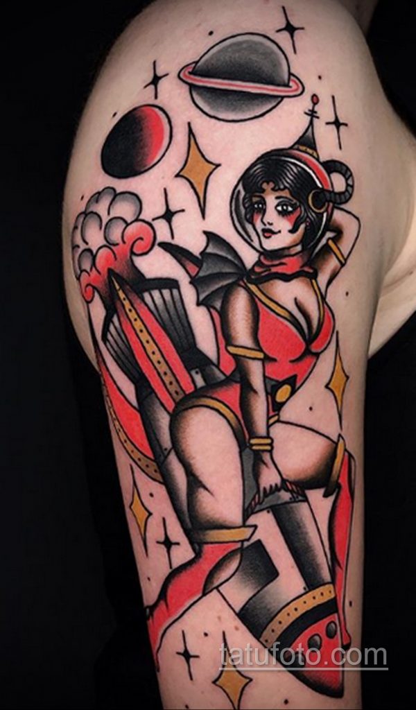 Фото татуировки с ракетой 08.07.2020 №001 -rocket tattoo- tatufoto.com