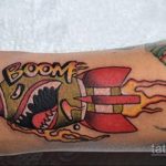 Фото татуировки с ракетой 08.07.2020 №003 -rocket tattoo- tatufoto.com
