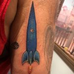 Фото татуировки с ракетой 08.07.2020 №019 -rocket tattoo- tatufoto.com