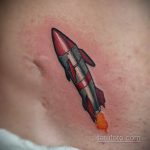 Фото татуировки с ракетой 08.07.2020 №022 -rocket tattoo- tatufoto.com