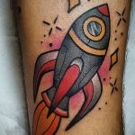 Фото татуировки с ракетой 08.07.2020 №033 -rocket tattoo- tatufoto.com