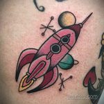 Фото татуировки с ракетой 08.07.2020 №038 -rocket tattoo- tatufoto.com