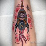 Фото татуировки с ракетой 08.07.2020 №045 -rocket tattoo- tatufoto.com