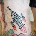 Фото татуировки с ракетой 08.07.2020 №048 -rocket tattoo- tatufoto.com