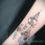 Фото татуировки с ракетой 08.07.2020 №053 -rocket tattoo- tatufoto.com
