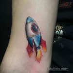 Фото татуировки с ракетой 08.07.2020 №055 -rocket tattoo- tatufoto.com