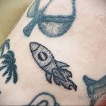Фото татуировки с ракетой 08.07.2020 №065 -rocket tattoo- tatufoto.com