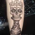 Фото татуировки с шахматами 20.07.2020 №003 -chess tattoo- tatufoto.com