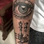 Фото татуировки с шахматами 20.07.2020 №006 -chess tattoo- tatufoto.com