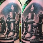 Фото татуировки с шахматами 20.07.2020 №015 -chess tattoo- tatufoto.com