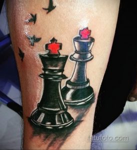 Фото татуировки с шахматами 20.07.2020 №027 -chess tattoo- tatufoto.com
