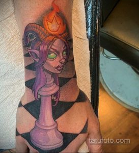 Фото татуировки с шахматами 20.07.2020 №034 -chess tattoo- tatufoto.com