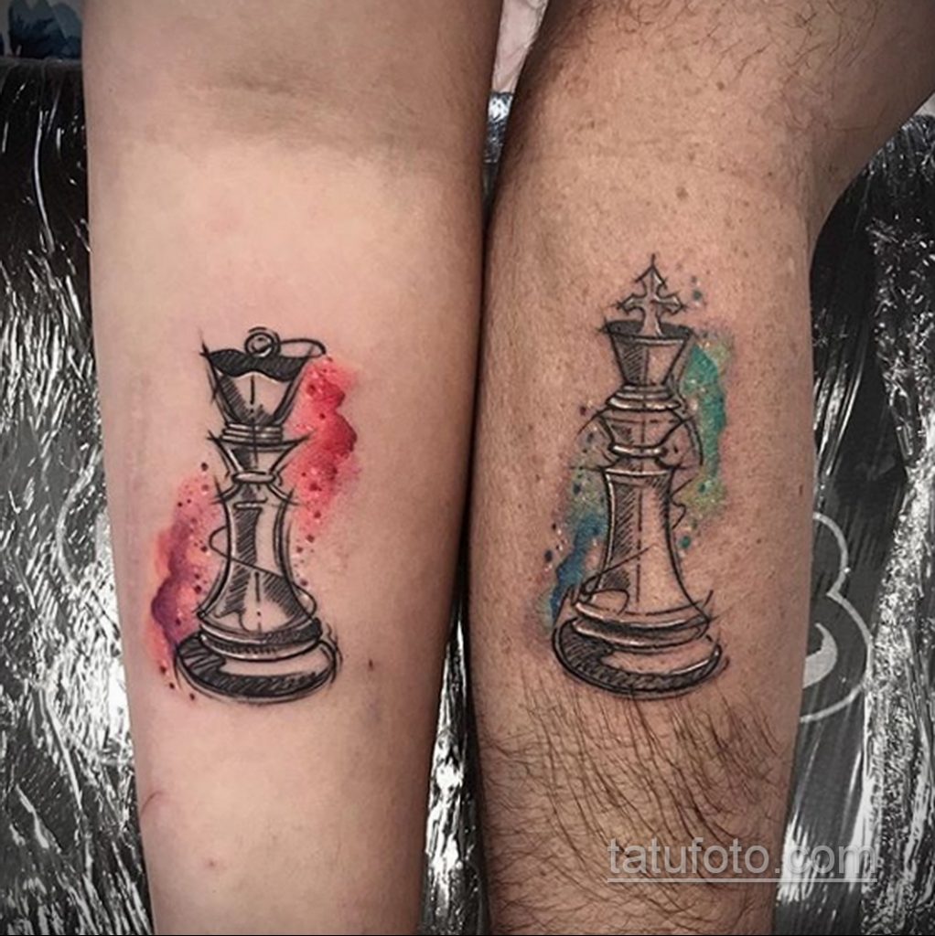 Фото татуировки с шахматами 20.07.2020 №058 -chess tattoo- tatufoto.com