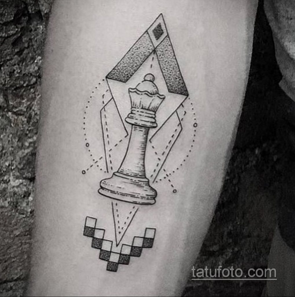 Фото татуировки с шахматами 20.07.2020 №064 -chess tattoo- tatufoto.com
