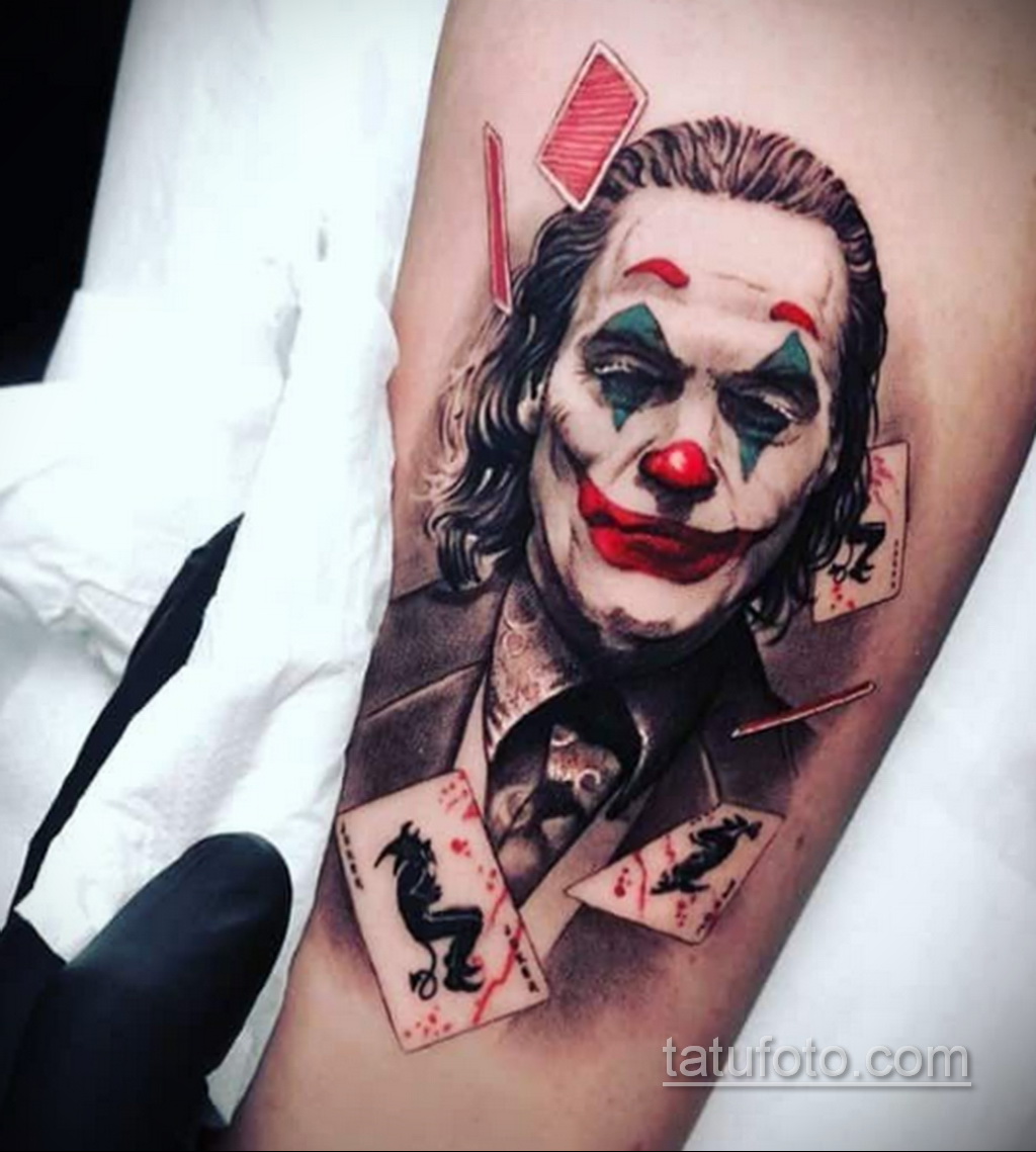 Фото тату с Джокером 16.08.2020 № 068 -Joker tattoo- tatufoto.com. 