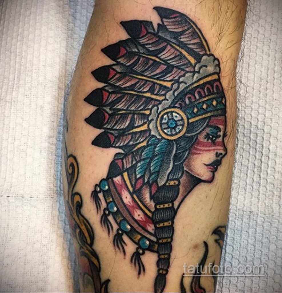 Фото тату коренных народов (индейцев) 09.08.2020 №055 -Indian tattoo- tatufoto.com