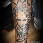 Фото тату с Джокером 16.08.2020 №005 -Joker tattoo- tatufoto.com