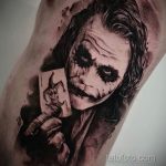 Фото тату с Джокером 16.08.2020 №010 -Joker tattoo- tatufoto.com