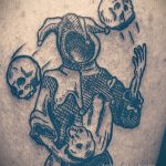 Фото тату с Джокером 16.08.2020 №013 -Joker tattoo- tatufoto.com