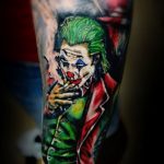 Фото тату с Джокером 16.08.2020 №017 -Joker tattoo- tatufoto.com