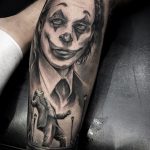 Фото тату с Джокером 16.08.2020 №033 -Joker tattoo- tatufoto.com