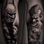 Фото тату с Джокером 16.08.2020 №079 -Joker tattoo- tatufoto.com