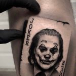 Фото тату с Джокером 16.08.2020 №097 -Joker tattoo- tatufoto.com