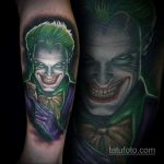 Фото тату с Джокером 16.08.2020 №104 -Joker tattoo- tatufoto.com