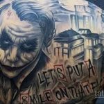 Фото тату с Джокером 16.08.2020 №107 -Joker tattoo- tatufoto.com