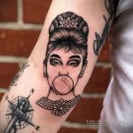 Фото тату с Одри Хепберн 10.08.2020 №021 -Audrey Hepburn tattoo- tatufoto.com