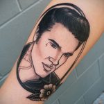Фото тату с Элвисом Пресли 15.08.2020 №007 -Elvis Presley tattoo- tatufoto.com