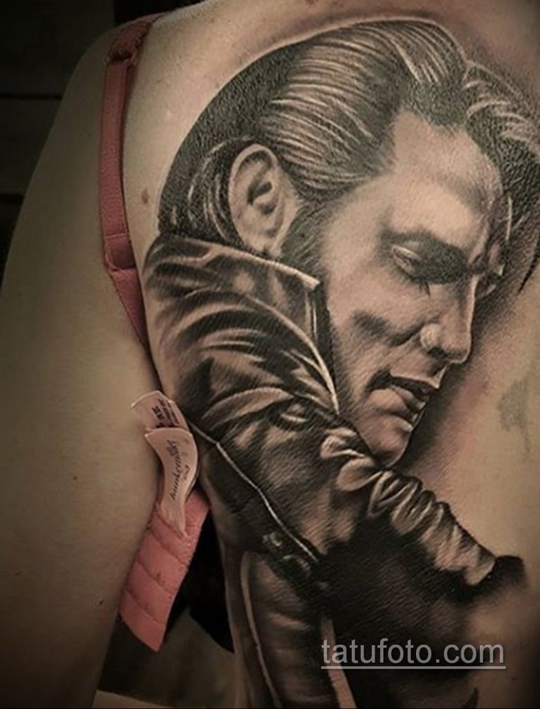 Фото тату с Элвисом Пресли 15.08.2020 №037 -Elvis Presley tattoo- tatufoto.com