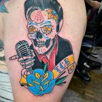 Фото тату с Элвисом Пресли 15.08.2020 №044 -Elvis Presley tattoo- tatufoto.com