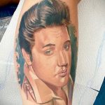 Фото тату с Элвисом Пресли 15.08.2020 №046 -Elvis Presley tattoo- tatufoto.com