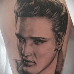 Фото тату с Элвисом Пресли 15.08.2020 №067 -Elvis Presley tattoo- tatufoto.com